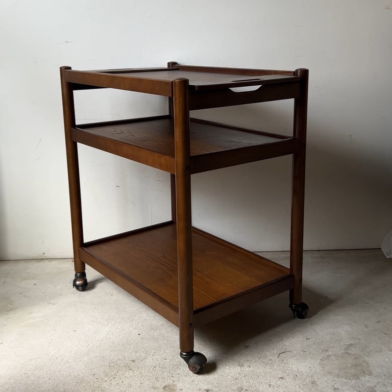 飛騨産業　キツツキ キッチンワゴン HIDA 飛騨産業 キツツキ マーク 3段キャスターワゴン キッチン