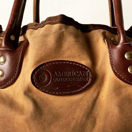 americanoutdoorsman  アメリカンアウトドアーズマン ショルダートートバッグ キャンバス レザー  USAヴィンテージ