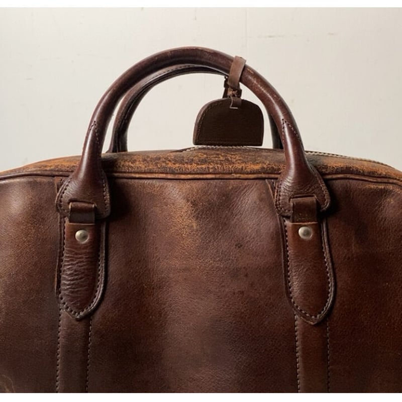 1960sヴィンテージレザーバッグ レザーボストン 古い革鞄 アンティーク ...