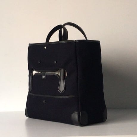 HERMES エルメス  パスパス 35 マリン (ダークネイビー) □R刻印トワルゴエラン/ヴォー バレニア トートバッグ 2way仕様  中古極美品