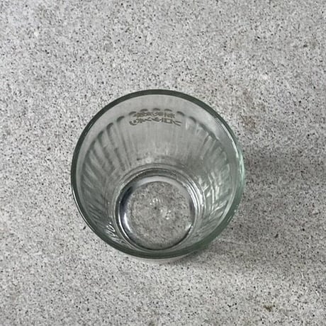 アンカーグラス  3個セット　アサヒビール/リボンシトロン アドバタイジンググラス 昭和初期  高さ10.5cm ほんのりブルーグレー アンティークグラス コップ 完品  ※3点ございます。