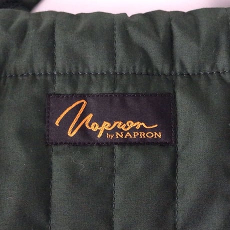 NAPRON ナプロン  QUILTING PATIENTS BAG キルティングペーシェンツバッグ  グリーン   新品同様  中古極美品. 日本製