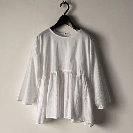 maison de soil メゾンドソイル コットン チュニック ドロップショルダー ホワイト size 1