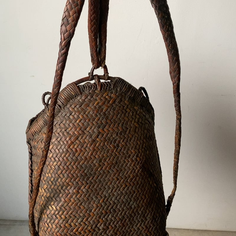 アンティーク リュック型 かごバッグ 背負い籠 フィリピン 少数民族