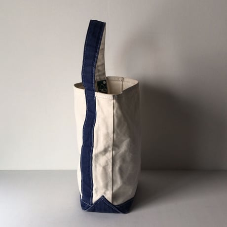 TEMBEA Baguette Tote　テンベア バゲットトート バッグ  ナチュラル/ネイビー   鞄 カバン キャンバス ショルダー方持ちハンドル Used  中古品