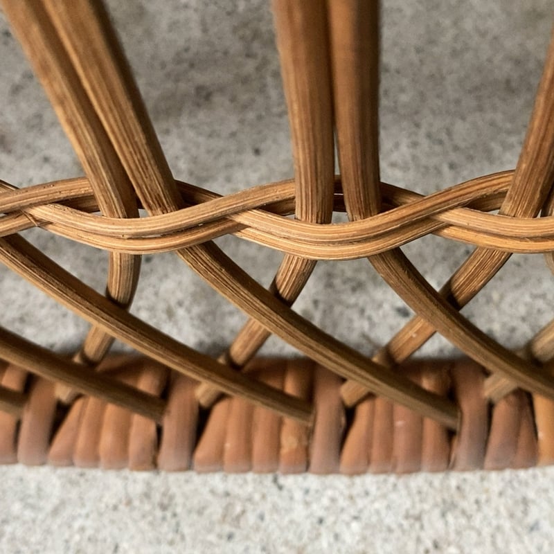 ヴィンテージ ラタン製 脱衣籠 昭和初期の銭湯 グッドエイジング