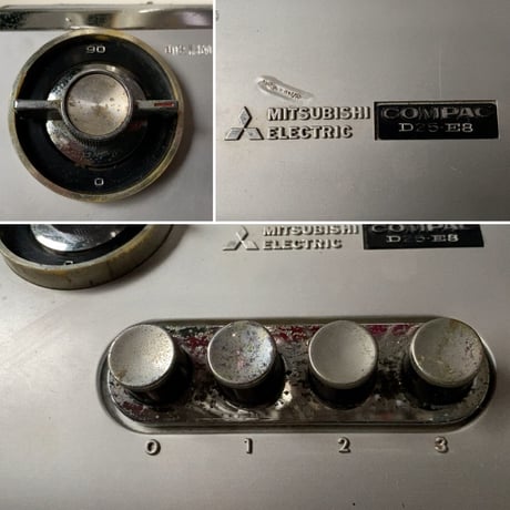 MITSUBISHI  ELECTRIC COMPAC D25E8  三菱扇風機  オールド三菱 1968年製 ヴィンテージ家電 レトロ扇風機 ピンク羽 コード内蔵可  実用品