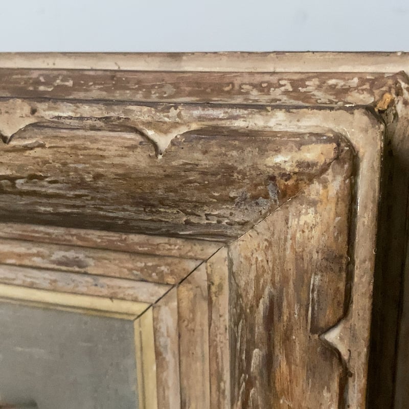 1940～50年代 油絵(ジャンク)+ヴィンテージフレーム 65×58cm 薔薇と