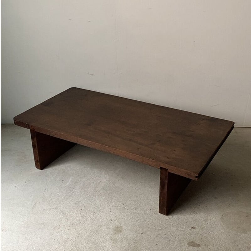 古い継ぎテーブル 幅約85cm 濃茶トロトロの文机 分厚くゴツい無垢材