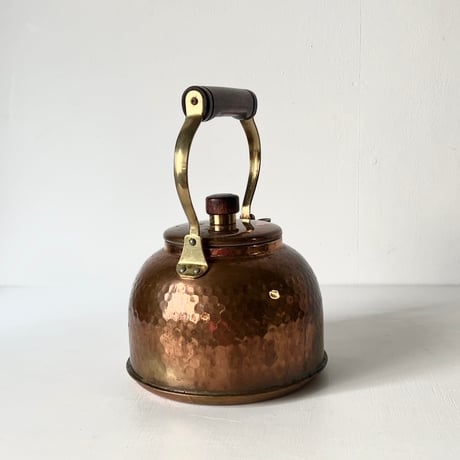 COPPER100 HOMEWARE 新光金属 コッパー100 ホームウェア 純銅ケトル 銅製やかん  木製ハンドル 木製摘み 槌目素地 USED