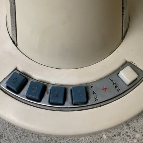 Toshiba 東芝  東京芝浦電気  ヴィンテージ扇風機 ランプ付き 一体型ライト 近未来デザイン 1960s タワー型ランプ レトロ家電 希少 幻の逸品 稼働品 良品　A(ホワイト)
