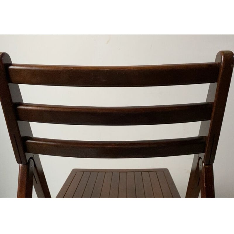 木製無垢材フォールディングチェア ヴィンテージ折り畳み椅子