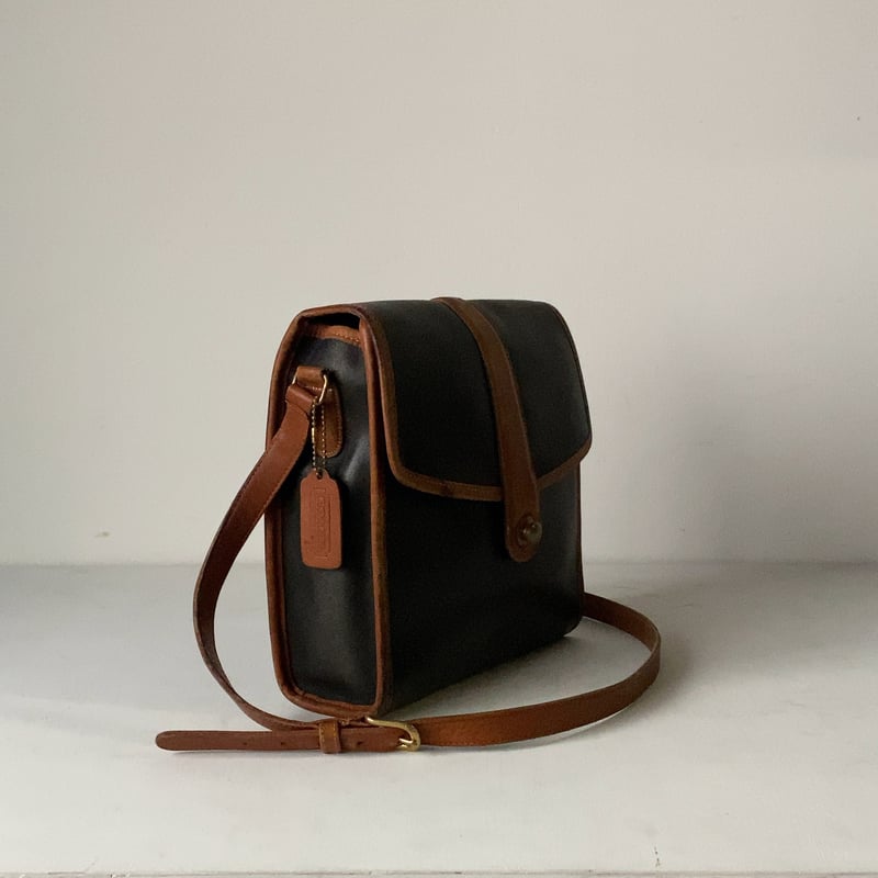 COACH 80s オールドコーチ バイカラーレザーショルダーバッグ COACH 80s オールドコーチ バイカラーレザーショルダーバッグ