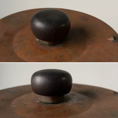 Old COPPER100 HOMEWARE 新光金属 コッパー100 ホームウェア 純銅片手鍋 木製ハンドル 木製摘み 銅鍋 ヴィンテージキッチンツール