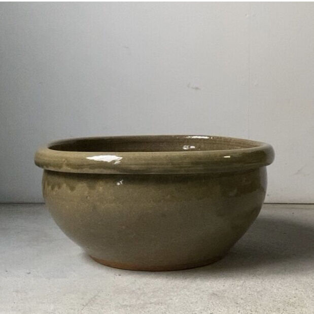 水漏れなし】特大 甕 かめ 陶器 昭和レトロ メダカ鉢 水鉢 傘立て
