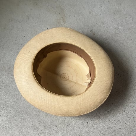 SAKAMOTO HATTER  坂本高級紳士帽子専門店  ヴィンテージ パナマハット レディース 頭周約55cm 編み帽子 昭和期 保存箱有