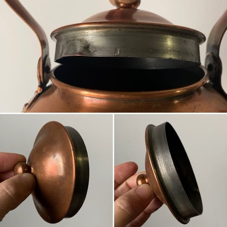 TAGUS ターガス社製  コッパーケトル 約1.3L小さめサイズ  ヴィンテージ 純銅ケトル 銅やかん ポルトガル製 made in p