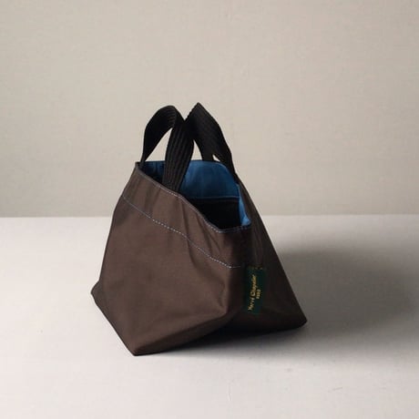 Herve Chapelier  エルベシャプリエ  901N (ナイロン 舟型トートS)  ミニトート バッグ 鞄　モカ／オーシャン   made in france  中古美品
