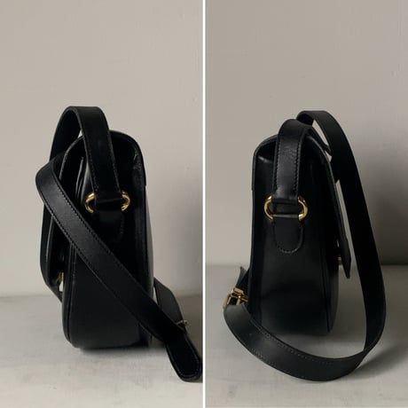 Christian Dior クリスチャン ディオール　ヴィンテージディオール レザーショルダーバッグ CDエンブレム ゴールド金具 保存袋 箱付き