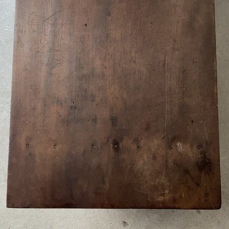 古い継ぎテーブル 幅約85cm 濃茶トロトロの文机 分厚くゴツい無垢材  ヴィンテージローテーブル 雰囲気良好 美品