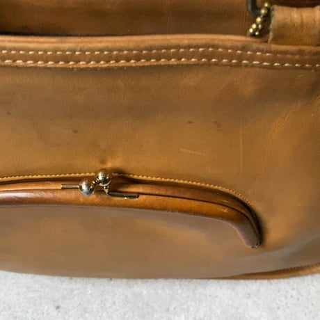 60's VINTAGE COACH   オールドコーチ  BonnieCashin/ボニーカシン  デザインの名作「がま口トート」マスタード(ダークイエロー) 希少品