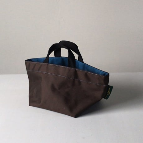 Herve Chapelier  エルベシャプリエ  901N (ナイロン 舟型トートS)  ミニトート バッグ 鞄　モカ／オーシャン   made in france  中古美品