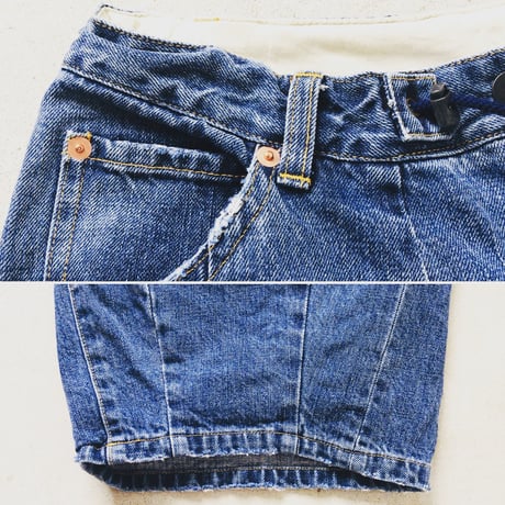 ネペンテス (needles・ニードルス) H.D. PANT - JEAN / ヒザデルパンツ デニム  12OZ DENIM / VINTAGE  サイズ1  レディース  中古品
