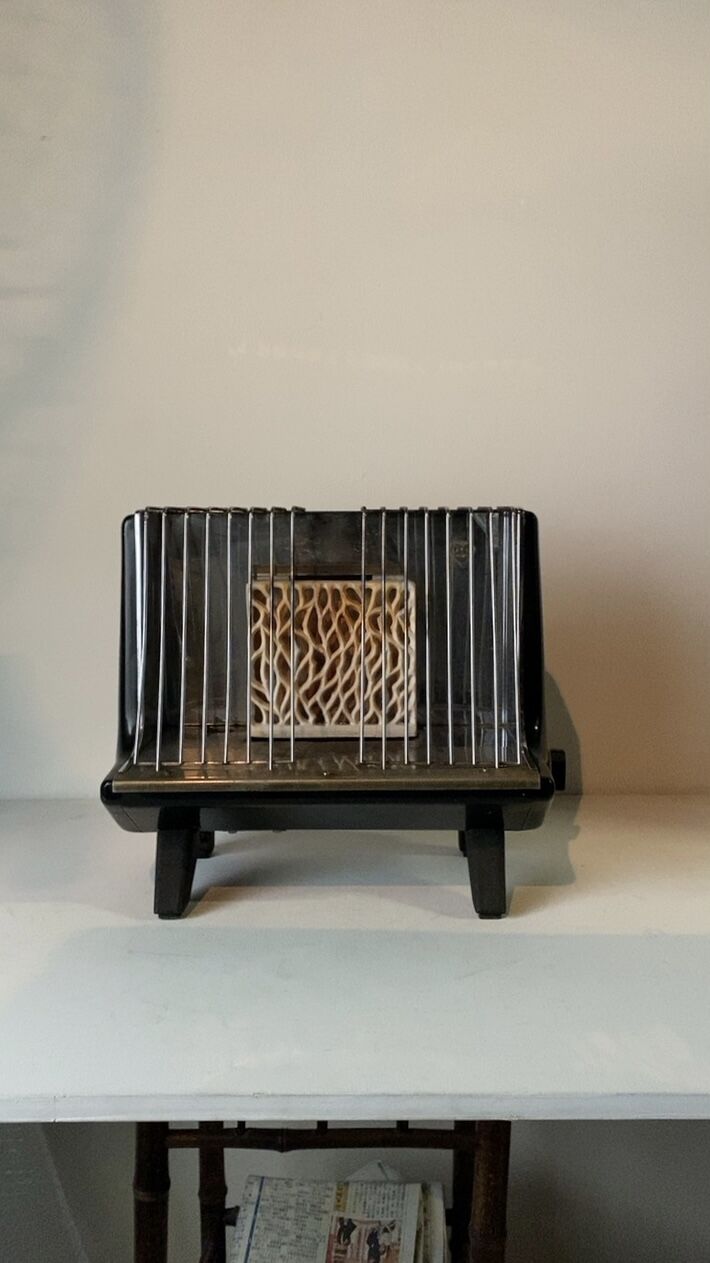 大阪ガス ヴィンテージ ガスストーブ 鉄製 黒塗装 動作未確認 美品