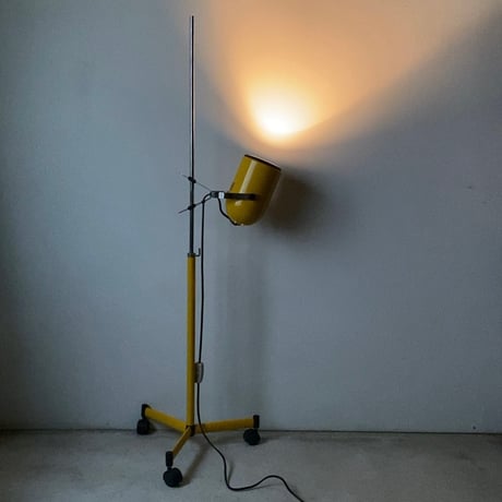 SWAN DENKI スワン電器  ヴィンテージ フロアライト フロアスタンド  間接照明 照明器具  イエロー/ブラック  ジャパンヴィンテージ 珍品 完品