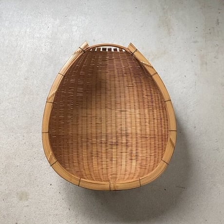 片口ざる 横幅41cm  箕ざる 片口かご 箕かご 竹工芸 工芸品  伝統工芸  野菜カゴ 米研ぎザル  天然素材 竹ざる 美品