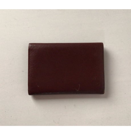 Cartier カルティエ  マストライン 三つ折りコンパクト財布  ウォレット　レザー  ボルドー がま口タイプ  ヴィンテージ