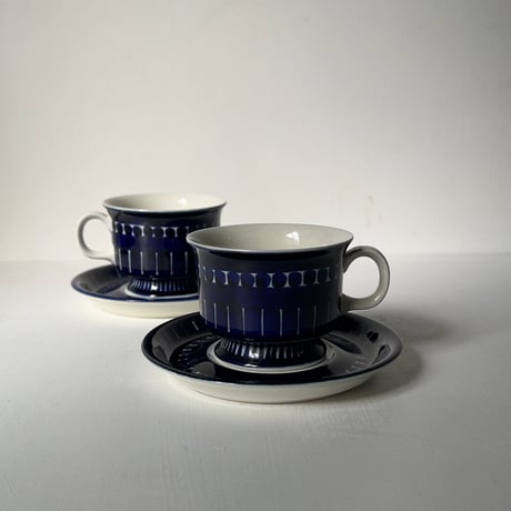 ARABIA アラビア (オールドアラビア) Valencia バレンシア コーヒーカップ＆ソーサー ハンドペイント 北欧ヴィンテージ 廃盤品　商品No.2