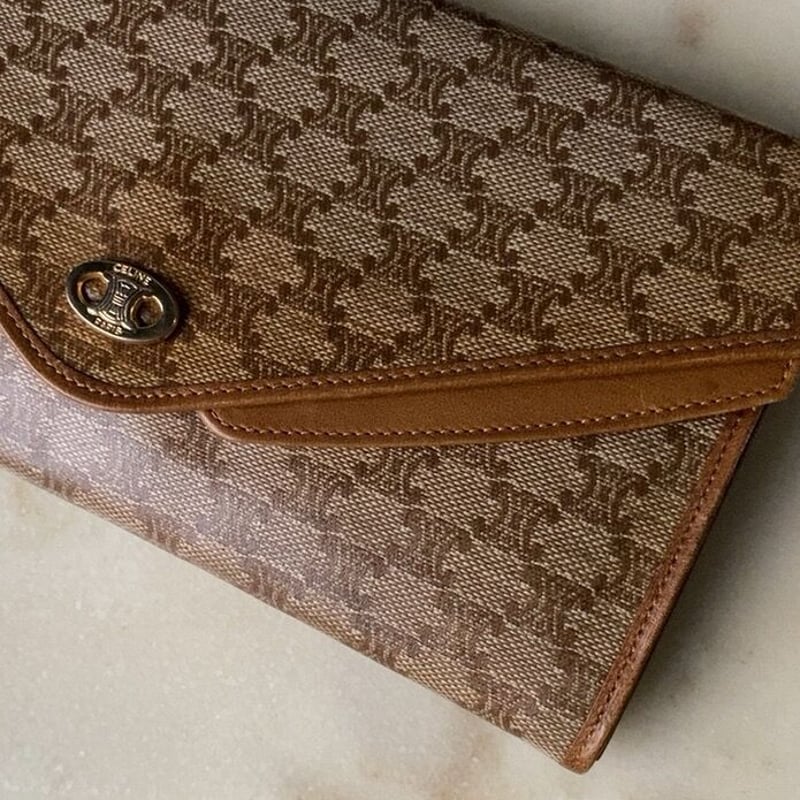 CELINE オールドセリーヌ マカダム Wレターフラップ ロング CELINE オールドセリーヌ マカダム Wレターフラップ ロング