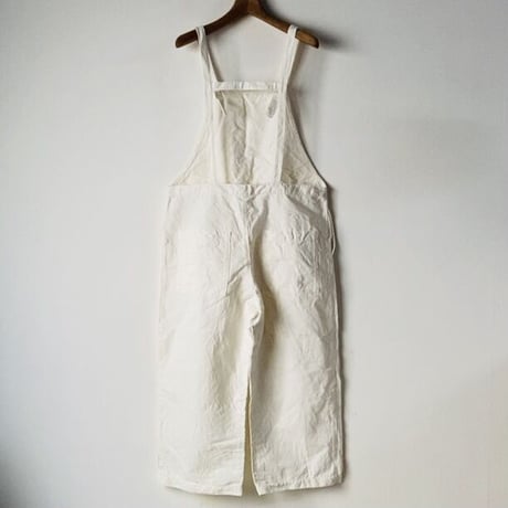 Gauze ガーゼ  コットンリネンサロペットパンツ ホワイト オーバーオール 農夫パンツ 中古美品
