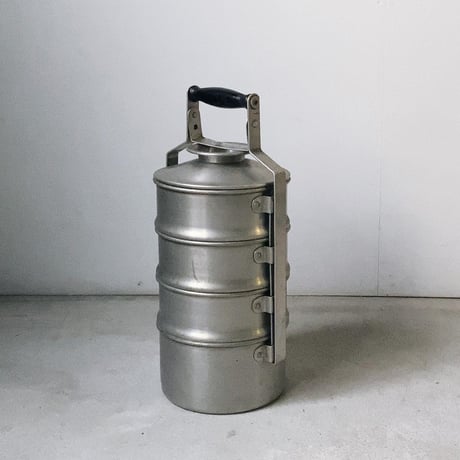 ヴィンテージ アルミ製 4段 容器 鍋 昭和期 入子 4セット 4段重箱  trademark刻印