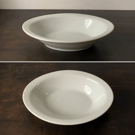 純喫茶のカレー皿 (5枚セット) 昭和期 楕円深型 業務用カレー皿 used