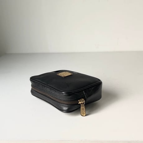 MCM オールドエムシーエム ヴィセトス柄 モノグラム ブラック ミニポーチ ナイロン/レザー コンビ  化粧ポーチ 小物入れ カメラケース  中古美品