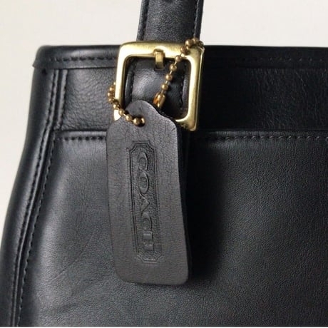COACH  コーチ  グローブレザー  ミニ トートバック 6007   オールドコーチ  ヴィンテージ  本革 ブラック／ゴールド  美品