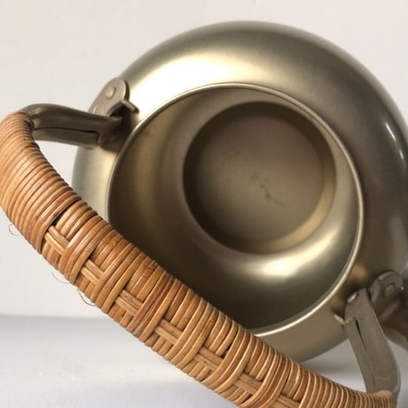 ALUMINUM OSAKA  理研アルマイト  籐巻 やかん   ヴィンテージケトル  希少品  中古美品