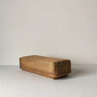 小さく細長い柳行李 32cm  昭和期 弁当行李 台帳行李 道具箱 小物入れ 小さい柳行李