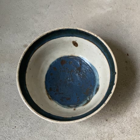古作 花紋様 牡丹図 菓子器 大鉢 深鉢 深皿 丼 焼物 茶道具  杯洗 盃洗 箱付き アンティークテーブルウェア