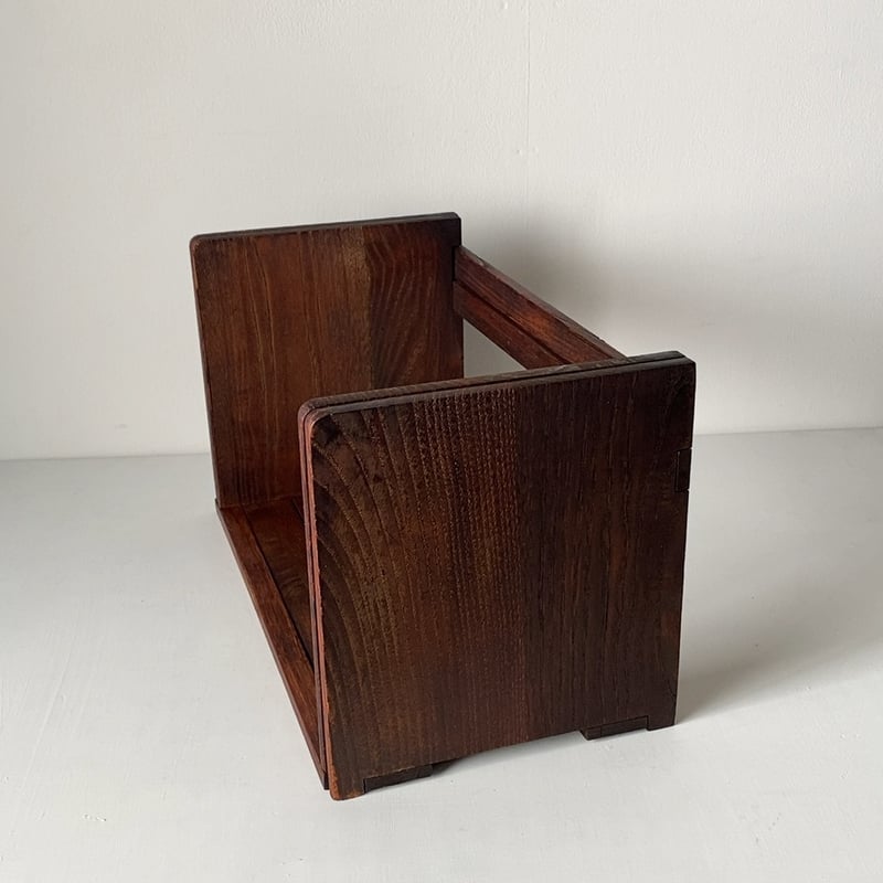 ヴィンテージブックスタンド 木製伸縮本立て 3号証紙 静岡市考案保障