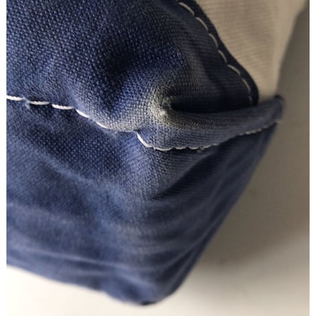 TEMBEA Baguette Tote　テンベア バゲットトート バッグ  ナチュラル/ネイビー   鞄 カバン キャンバス ショルダー方持ちハンドル Used  中古品