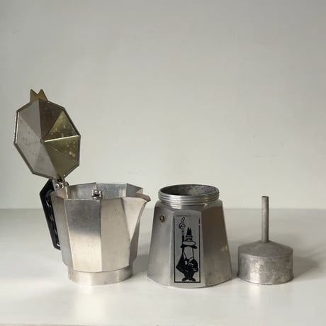 BIALETTI ビアレッティ モカエキスプレス ６カップ 直火式 コーヒーメーカー エスプレッソメーカー マキネッタ 永久定番 1970年代 ヴィンテージ クルジナッロ工場製 下段マーク 中古良品