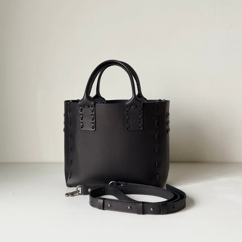 POMTATA ポンタタ SAKU TOTE 'S 2WAYトートバッグ レザー シボ革