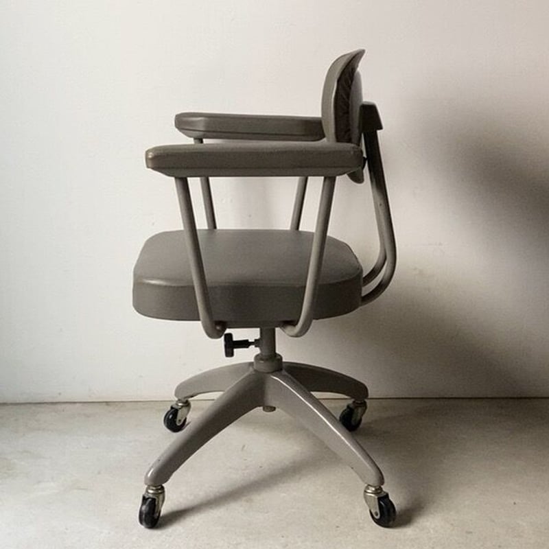 インダストリアル　チェア　キャスターチェア　オフィスチェア　ヴィンテージ　レトロ オールド タチカワ アーム付 事務椅子 ヴィンテージオフィスチェア