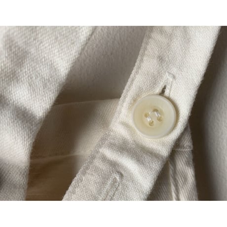 Gauze ガーゼ  コットンリネンサロペットパンツ ホワイト オーバーオール 農夫パンツ 中古美品
