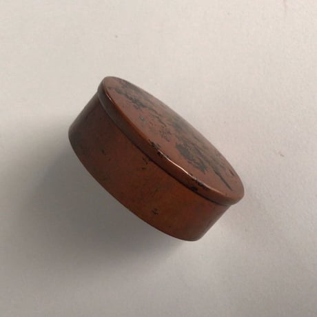 明治〜大正時代の銅の墨壺   古い書道具  古い日用品   日本の古道具、骨董品。