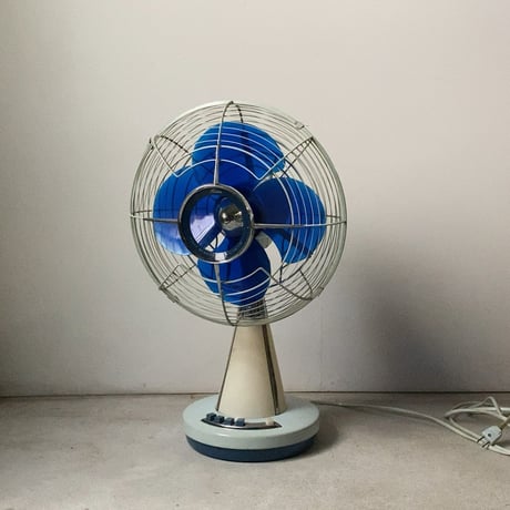 Toshiba 東芝  東京芝浦電気  ヴィンテージ扇風機 ランプ付き 一体型ライト 近未来デザイン 1960s タワー型ランプ レトロ家電 希少 幻の逸品 稼働品 良品　B(ライトブルー)