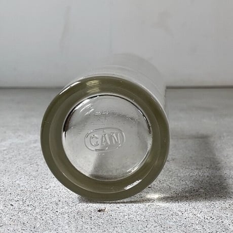アンカーグラス  タンブラー  CAN  高さ約15cm 島田製作所  無色ややグレー  昭和初期〜中期 完品